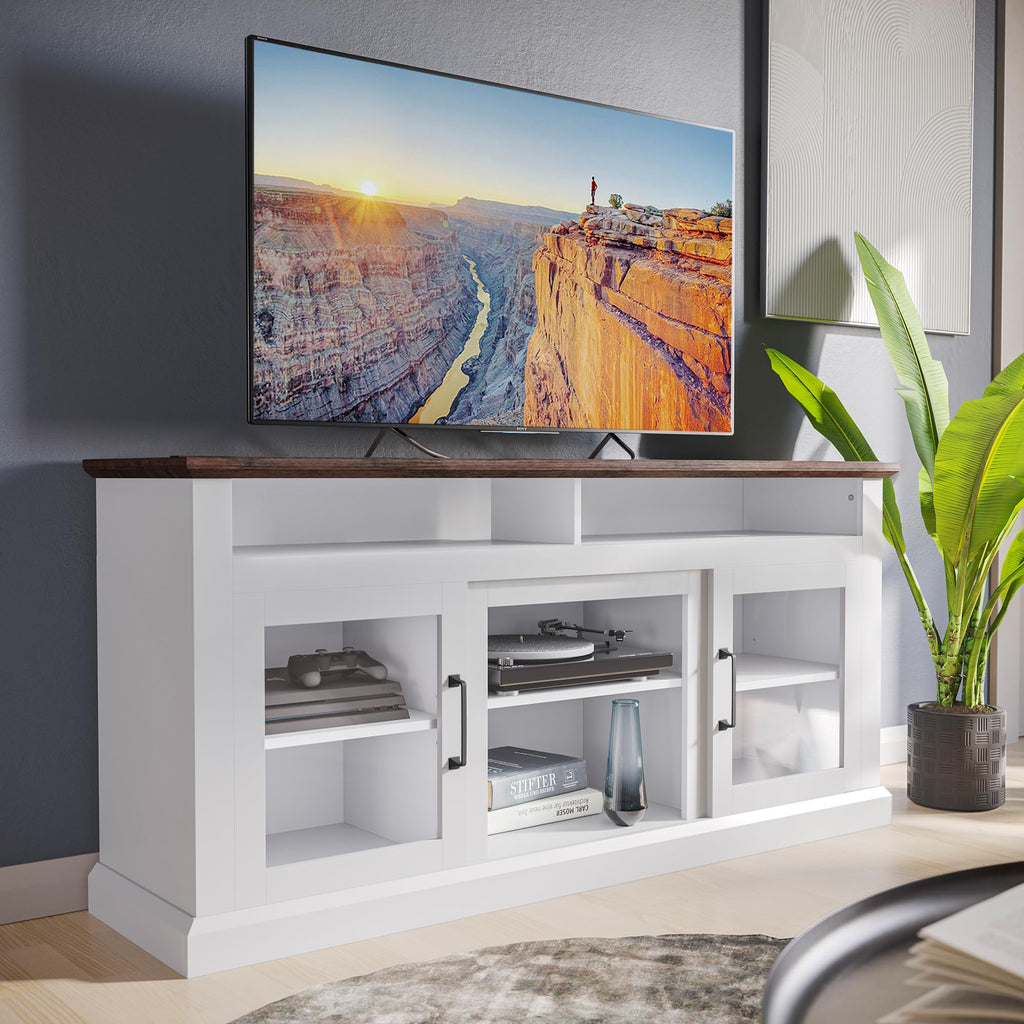 Modern 60 Inch Traditional TV Stand & Media Entertainment Center Console Table for TVs up to 65 Inches with Open