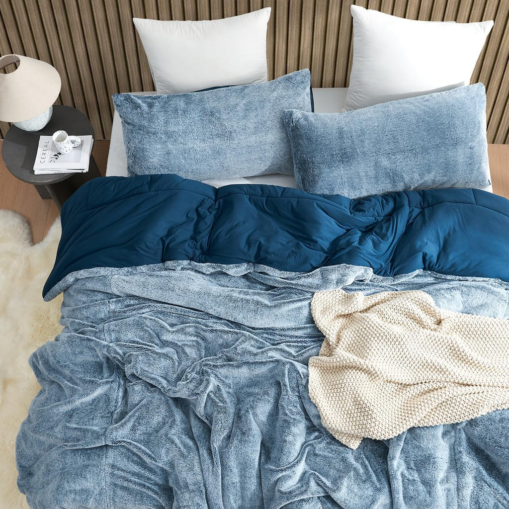 Nightingale - Coma Inducer King Oversized Comforter - Pepper Navy Gray | Experience Coma Worthy Sleep with Plush Faux