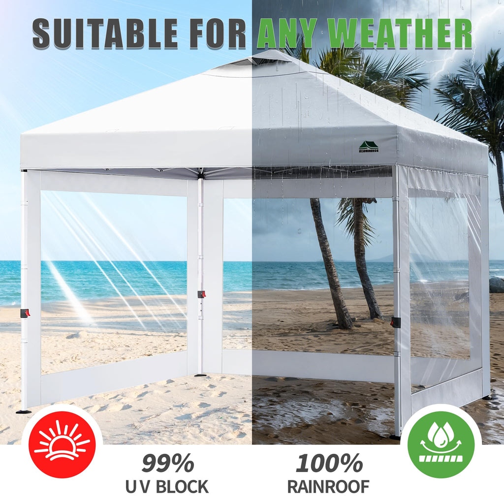 Clear Canopy Sidewalls for 10x10 Pop Up Tent, Red