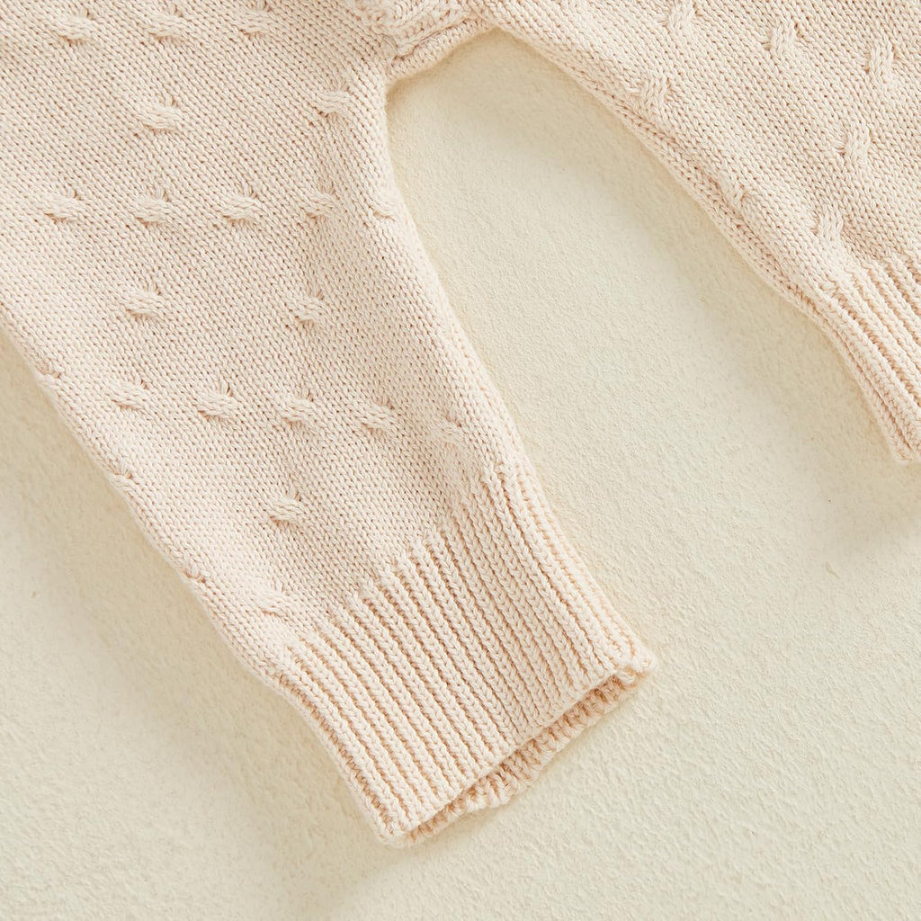 Newborn Outfit Baby Boy Knit Wrap Sweater Romper Jumpsuit