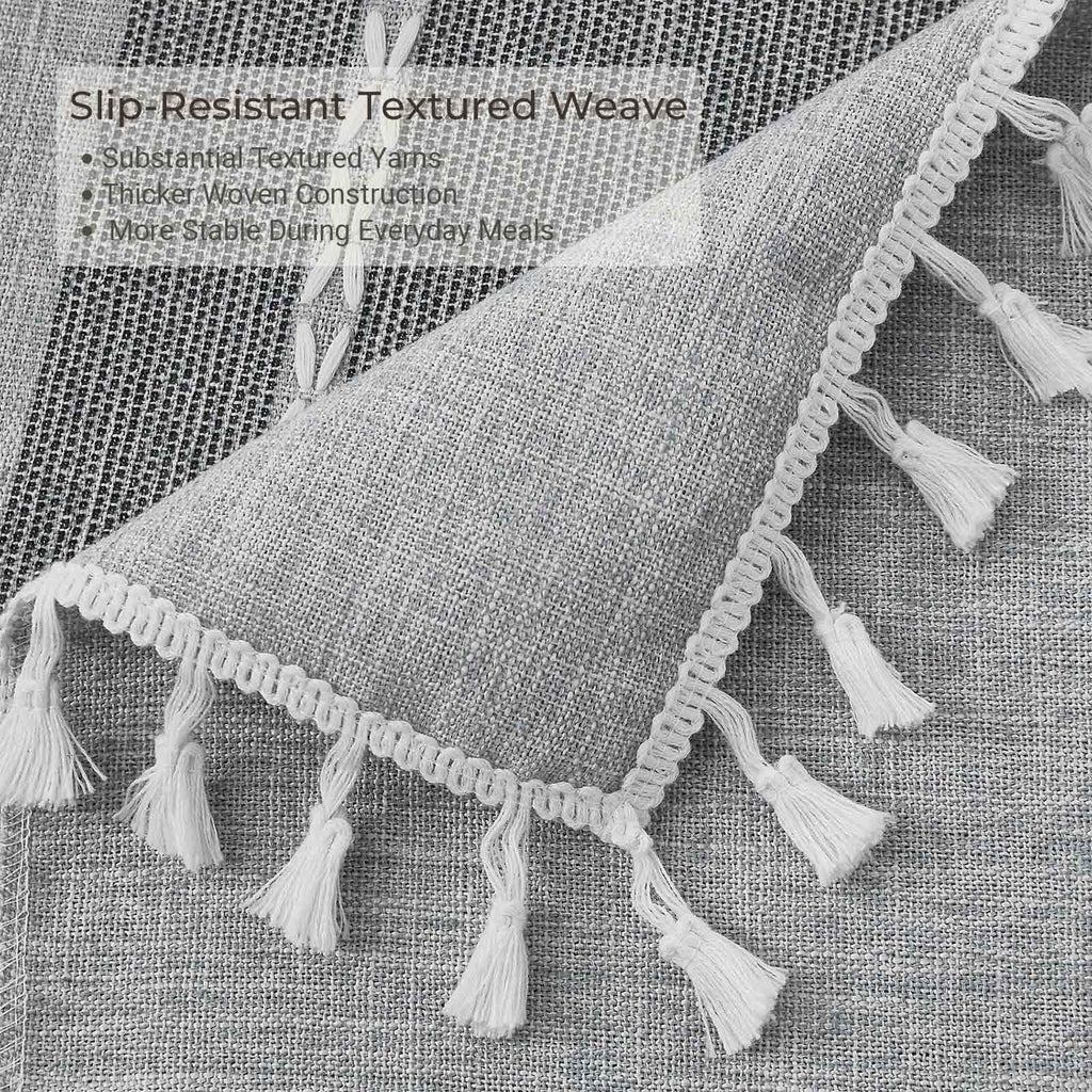 Waterproof Outdoor Rectangular Tablecloth, Gray Stripe, 55 x 86 Inch