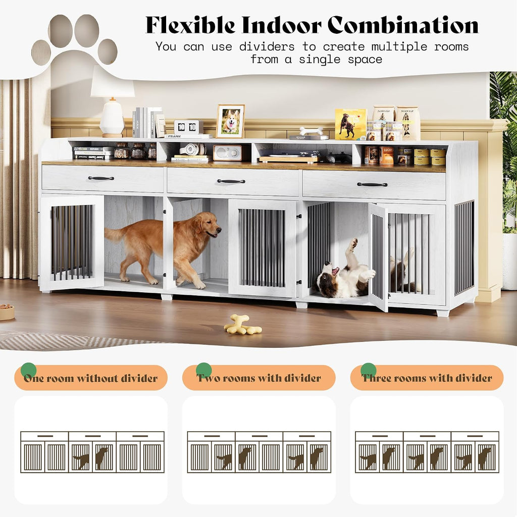 Dog Crate Furniture, Multi-Functional TV Stand with Storage
