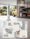 Windowless Portable Air Conditioner, 35.1" Evaporative Air Cooler for Room No Window, 7H Timer, 4 Modes
