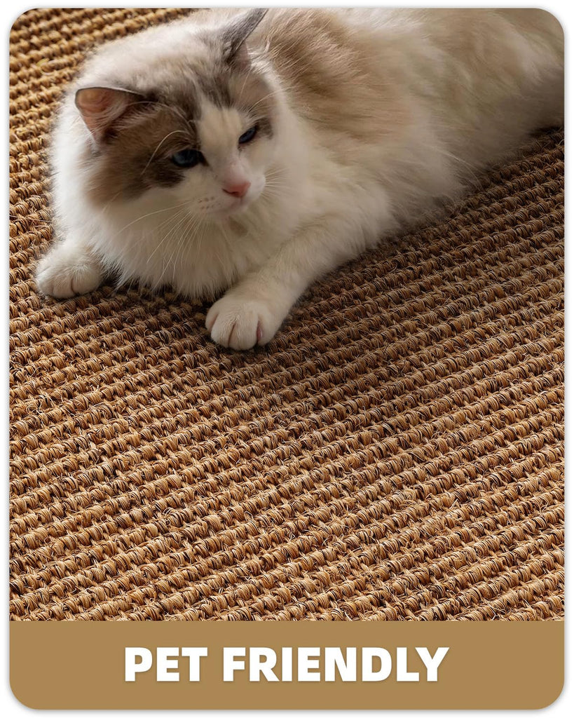Jute Indoor Door Mat, Handwoven Natural Entry Rug 24"x36", Non-Slip Front Door Mat for High-Traffic Entrance, Durable
