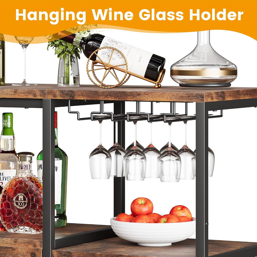 Bar Cabinet with Wine Rack, Liquor Cabinet , Wine Bar with Storage, Home Bar Furniture , Buffet Cabinet & Sideboard