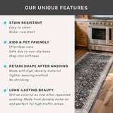 Black Washable 10ft Long Runners for Hallways, 2'6"x10' Wide Kitchen Runner Rug, Entryway Indoor Rug