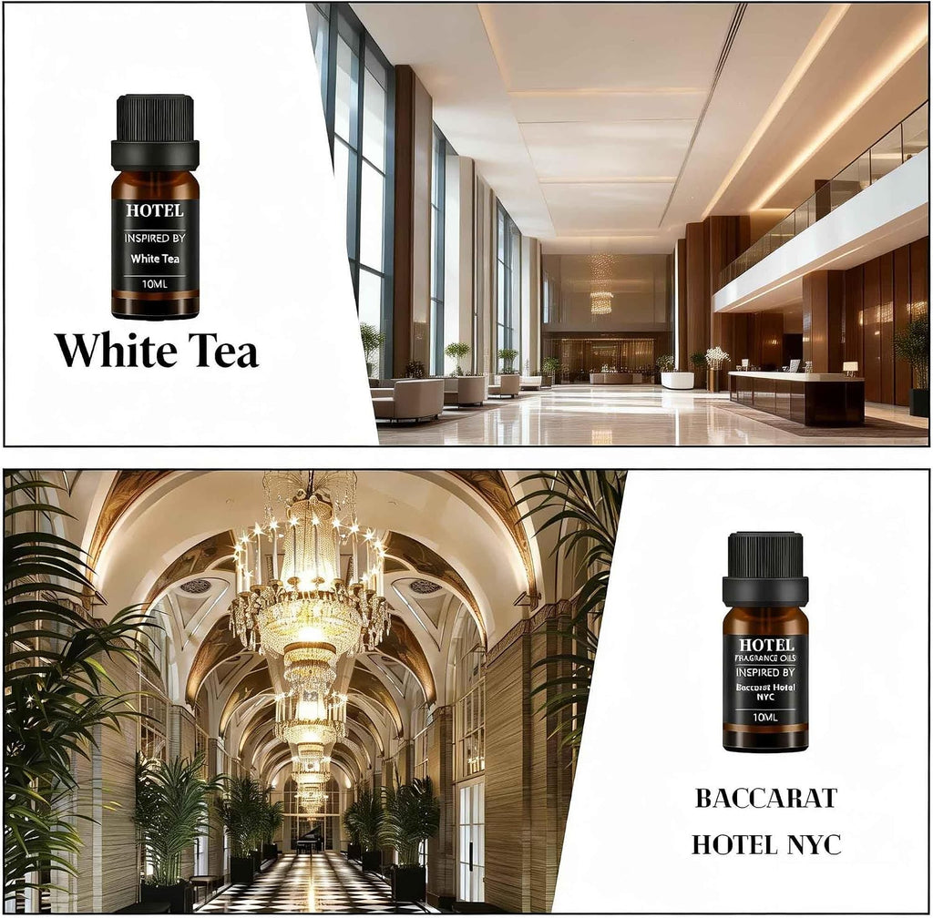 Hotel Collection Diffuser Essential Oil Gift Set,Hotel Scents,Stress Relief Air Freshening,My Way,The Beach Villas - Set of 8