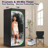 Steam Sauna Tent for Home with Transparent Door, Portable Indoor Sauna with Powerful Steam Heating