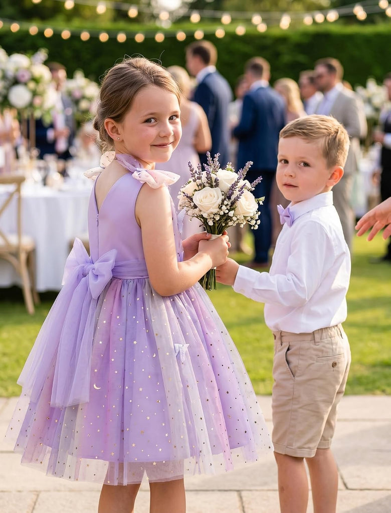 Toddler Kids Girls Butterfly Dress Sparkle Sequins Tulle Wedding Formal Birthday Dresses 2