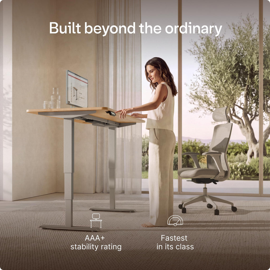 Height Adjustable Standing Desk Frame - Ergonomic Sit Stand Desk Frame, Electric Dual Motors 353 lbs, USB & USB-C