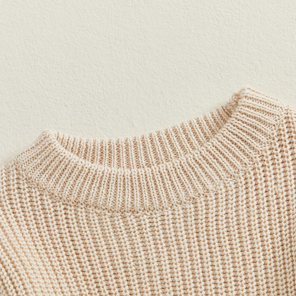 Knit Sweater Outfit Solid Romper Ruffle Cute Baby Jumpsuit Coming Home Fall Winter Clothes