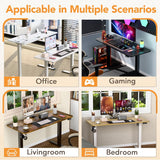 55 x 24 Inches Electric Height Adjustable Standing Desk Large Sit Stand Up Desk Home Office Computer Desk Memory
