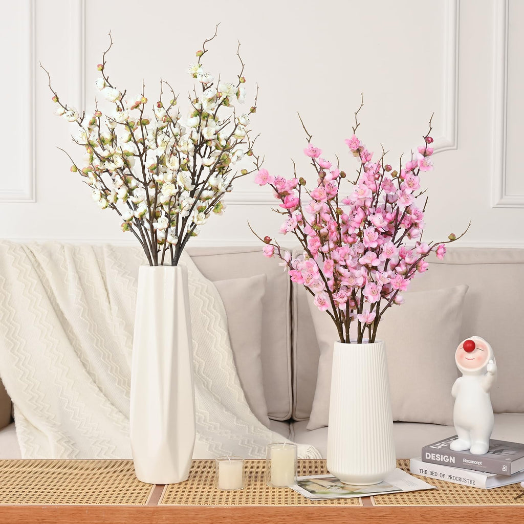 36'' Cherry Blossom Decor, 4 Pcs Long Stem Artificial Flowers for Tall Vase