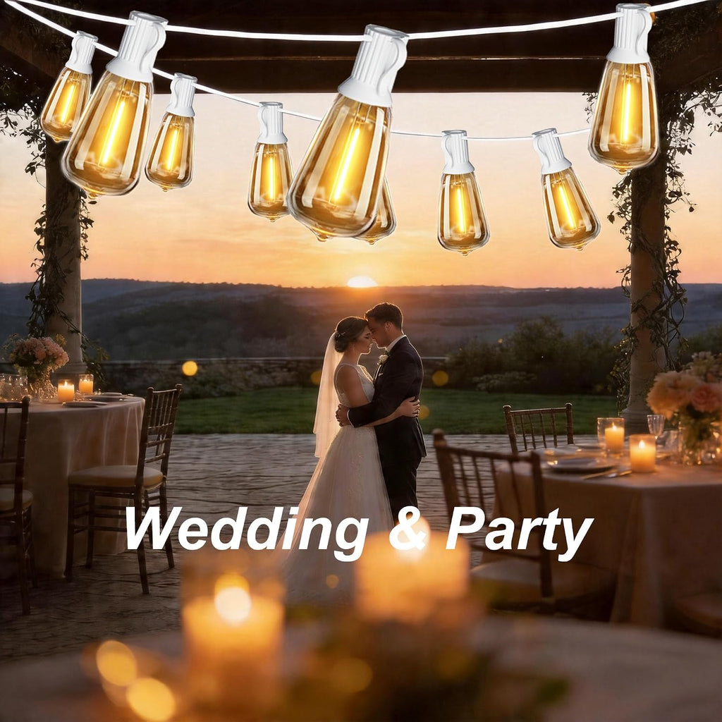 White Outdoor String Lights 200FT Lighting Waterproof Wedding