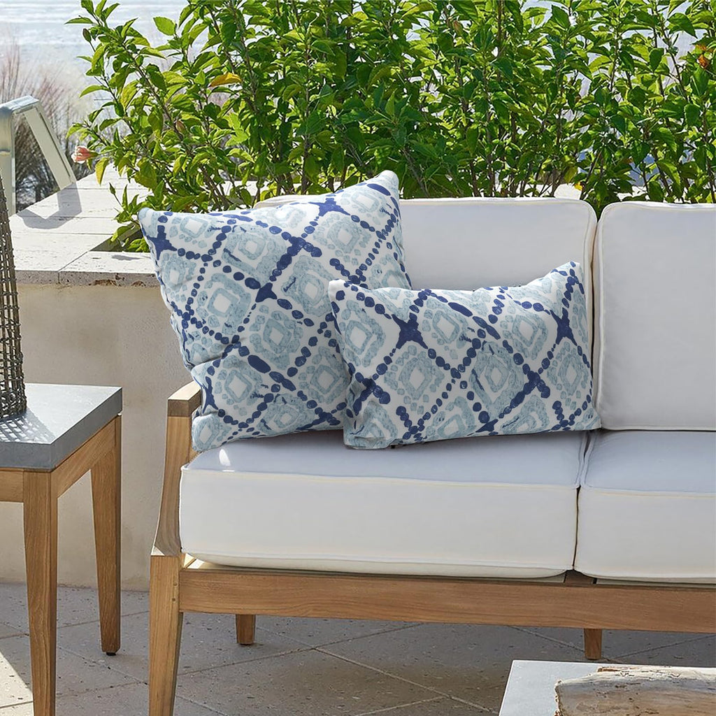 Outdoor Lumbar Pillow Covers 12"x20", Rectangle Throw Pillow Covers Furniture, Decorative Lumbar Cushion Case for