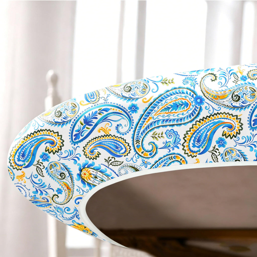 Outdoor Tablecloth with Umbrella Hole and Zipper, Round Fitted Patio Table Covers for Spring/Summer, Machine Washable