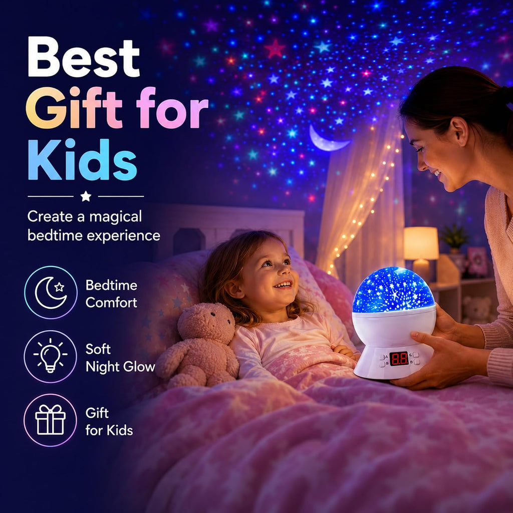 Star Projector Night Light for Kids | Star Light Projector with Timer