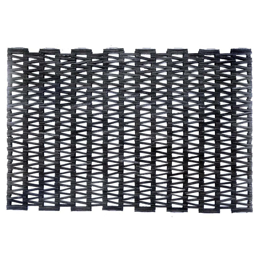 Durite Outdoor Door Mat, Recycled Tire-Link Welcome Rubber Patio or Entrance Front Door Mat, 17" x 25", Heavy Duty