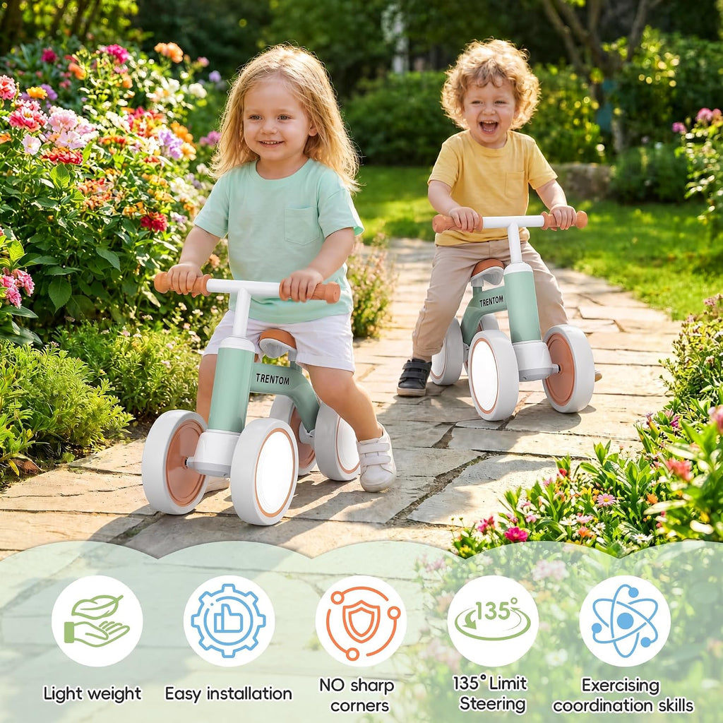 Toddler Balance Bike for 1 Year Old Baby, Lightweight, No Pedals, Soft Seat, Wheel Silence Bicycle for 2 Years Boys