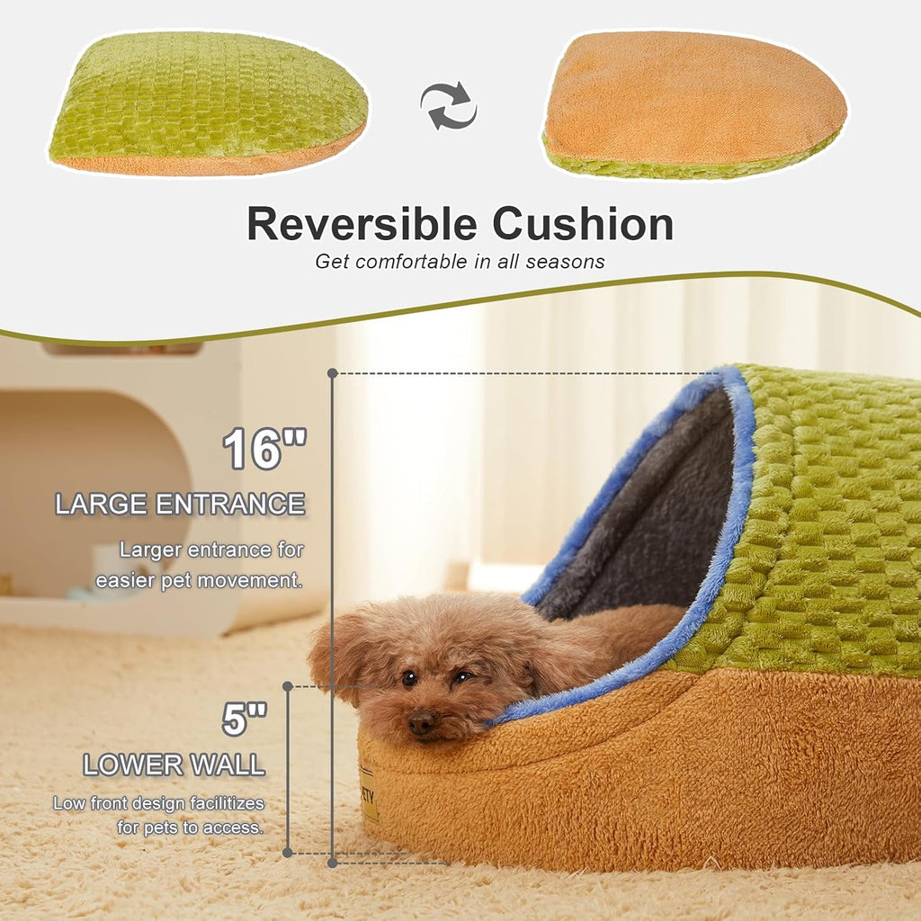 Cute Cat Beds for Indoor Cats, Cat Cave Bed for Kittens, Hideaway Cat House