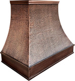 48 Inch Copper Island Mount Range Hood 1150 CFM LED Lights Dishwasher-Safe Baffle Filters
