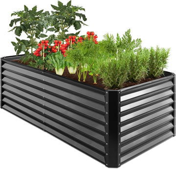 6x3x2ft Outdoor Metal Raised Garden Bed, Deep Root Box Planter for Vegetables, Flowers, Herbs, 269 Gallon Capacity