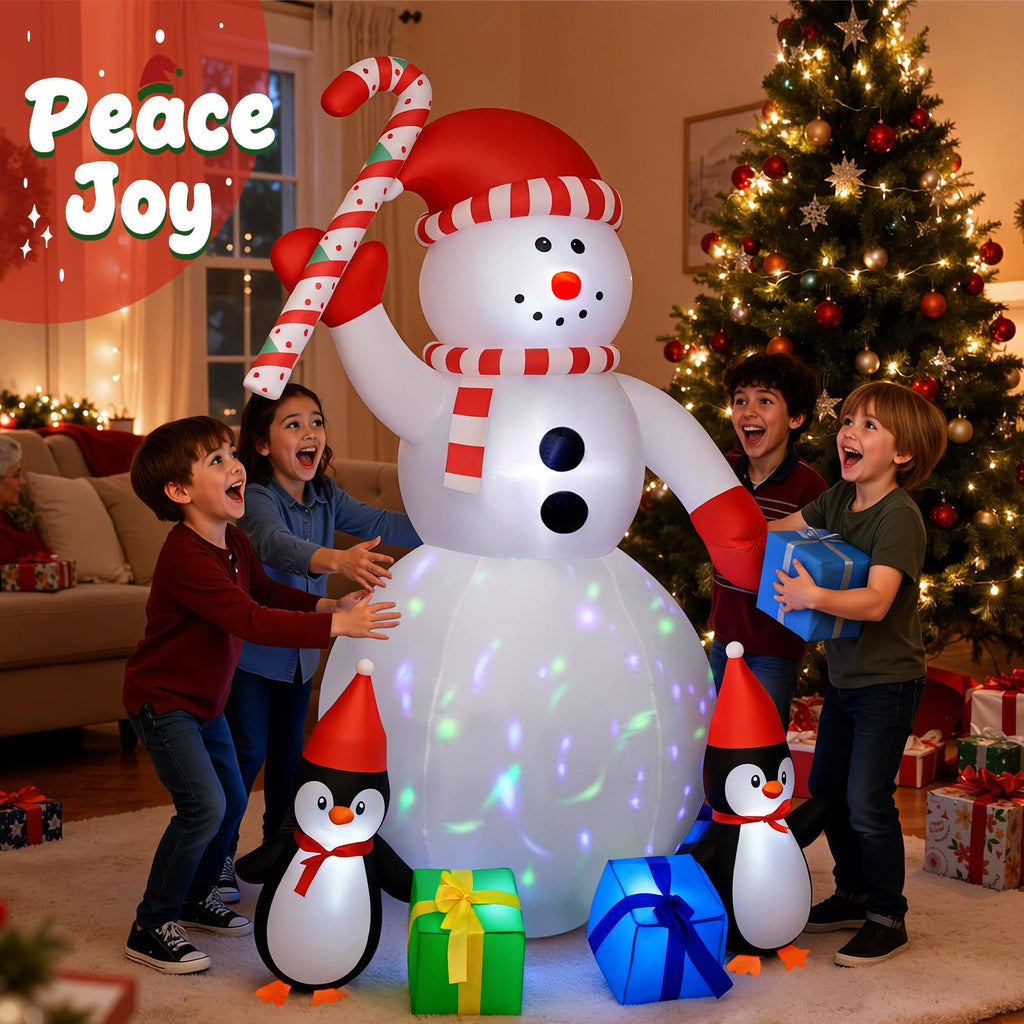 6FT Inflatable Christmas Snowman with LED Lights