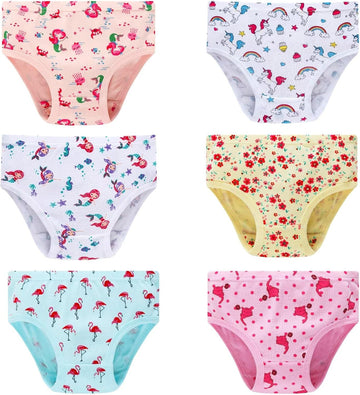 Girls' 100% Cotton Underwear - Comfortable & Breathable Panties for Kids