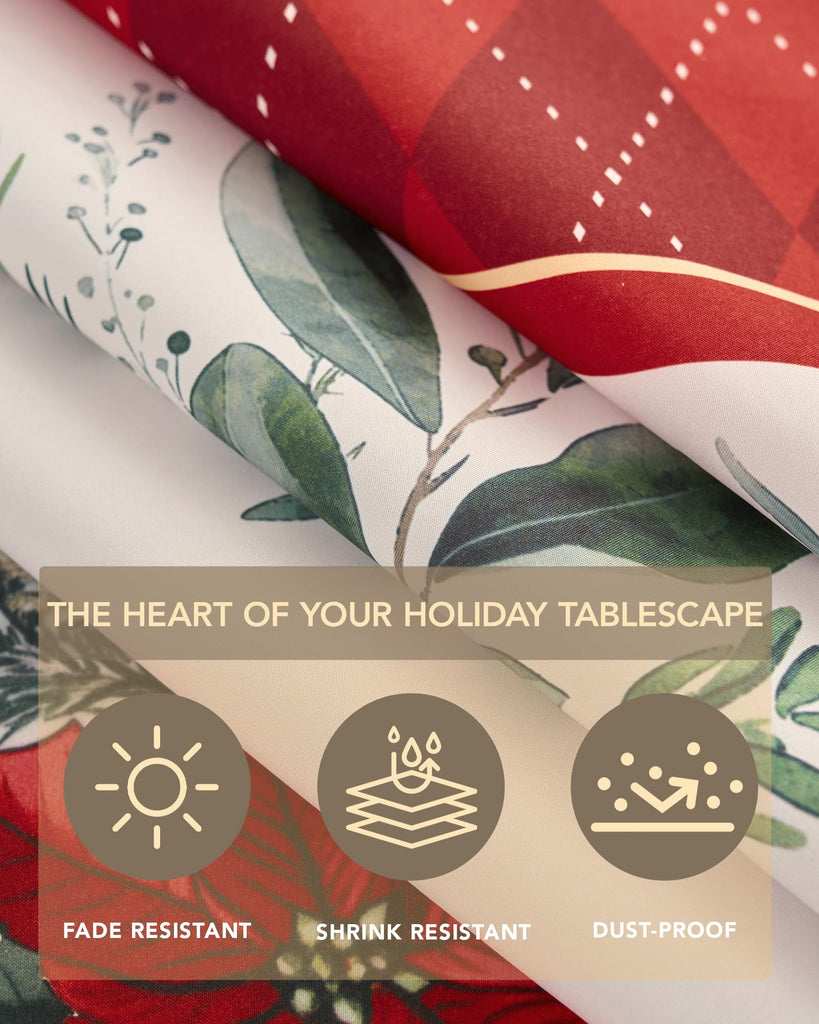 Christmas Tablecloth Rectangle, Holiday Dining Decor, 60x120 Inch