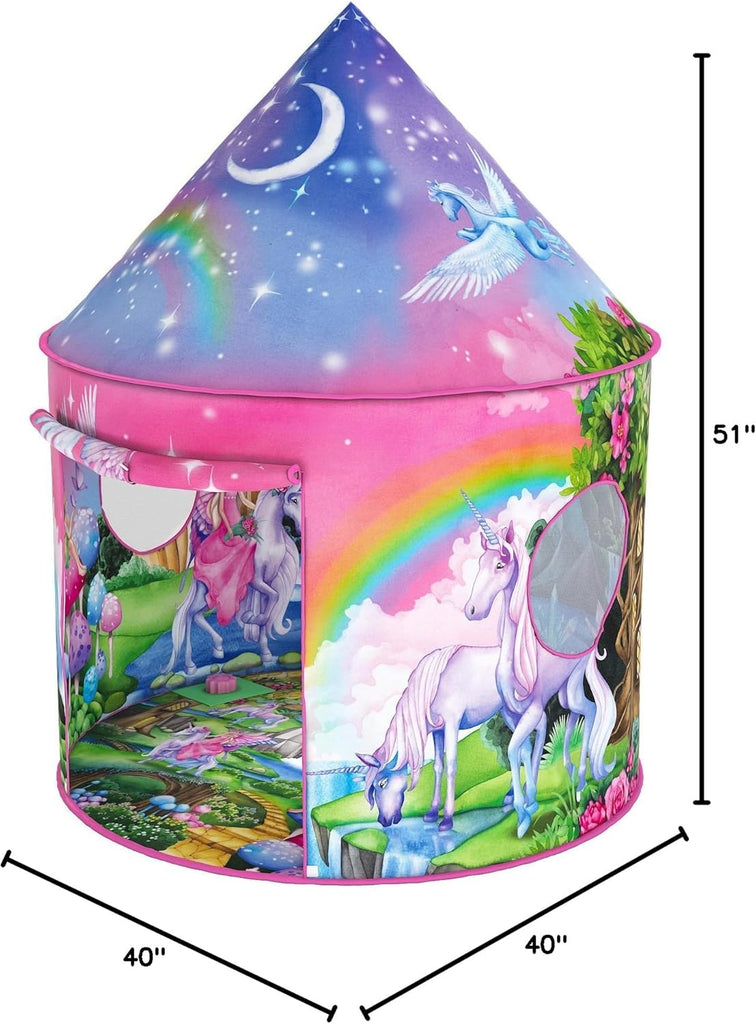 Unicorn Sparkle Play Tent with Magical Sounds for Indoor/Outdoor Play