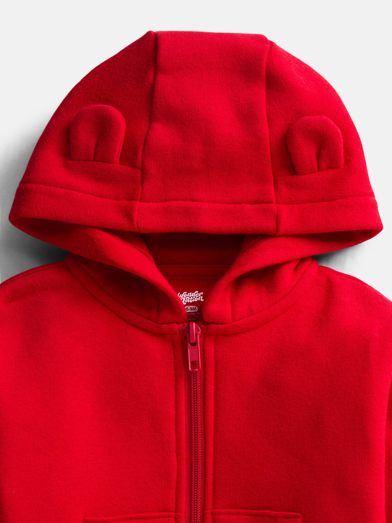 Baby Zip Up Hoodie and Joggers Fleece Set