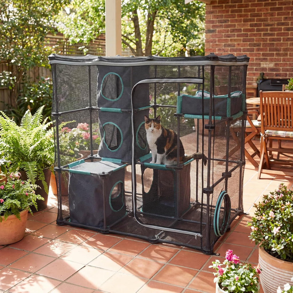 Outdoor Catio Furniture and Play Kits for Cats, Outdoor Mega Kit