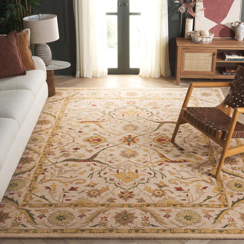 Antiquity 11' x 15' Ivory Handmade Traditional Oriental Premium Wool Area Rug