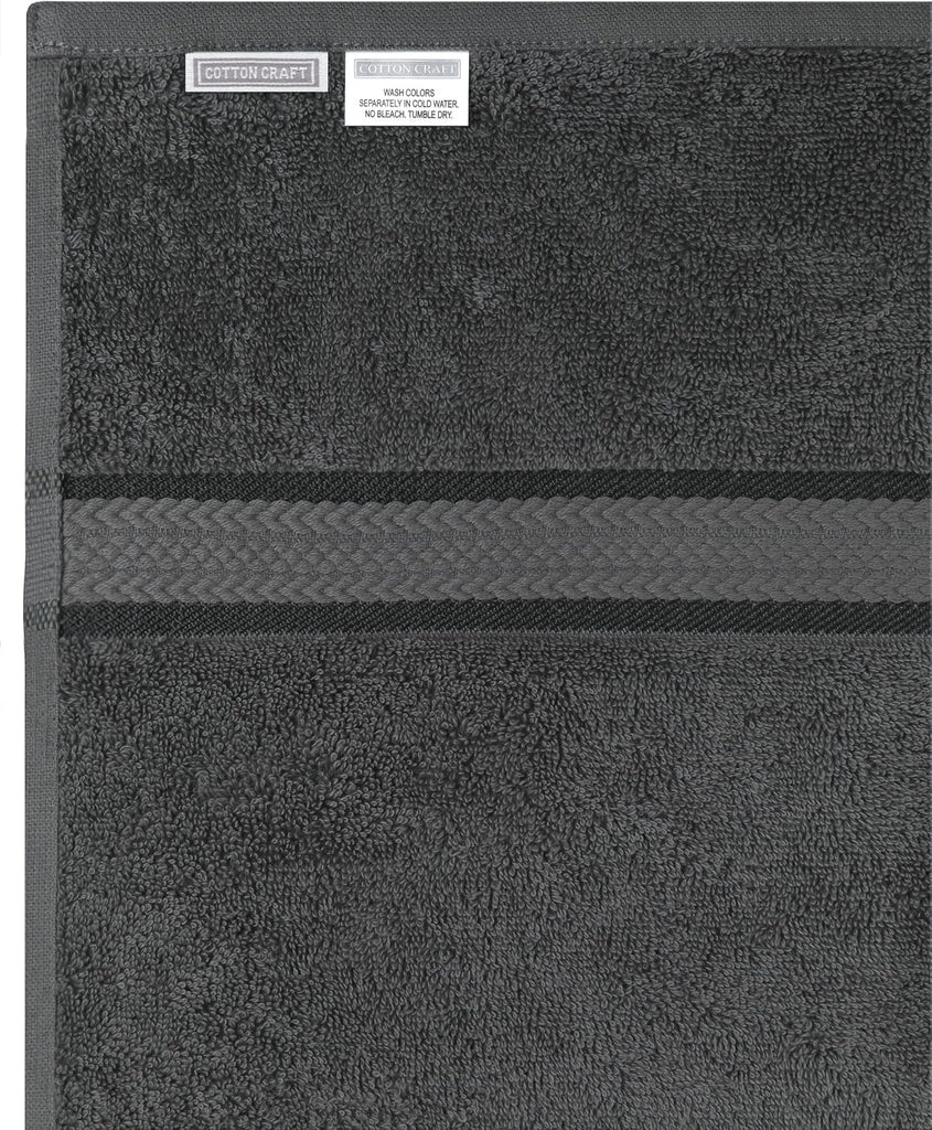 Ultra Soft 6 Piece Towel Set - 100% Cotton Towels - Charcoal | Absorbent 580 GSM Quick Dry Everyday Premium Luxurious