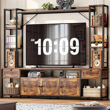 85" W Entertainment Center for TVs 65 inch, TV Stand with Storage