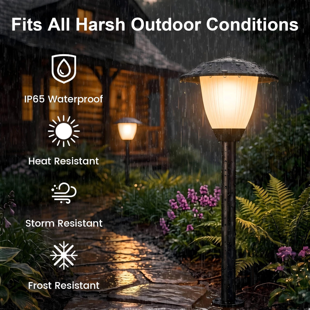 6 Pack Low Voltage Landscape Lighting LED Garden Lights Warm White