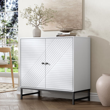 Storage Cabinet with Doors and Adjustable Shelf, Sideboard Buffet Cabinet with Storage, Console Table & Credenza