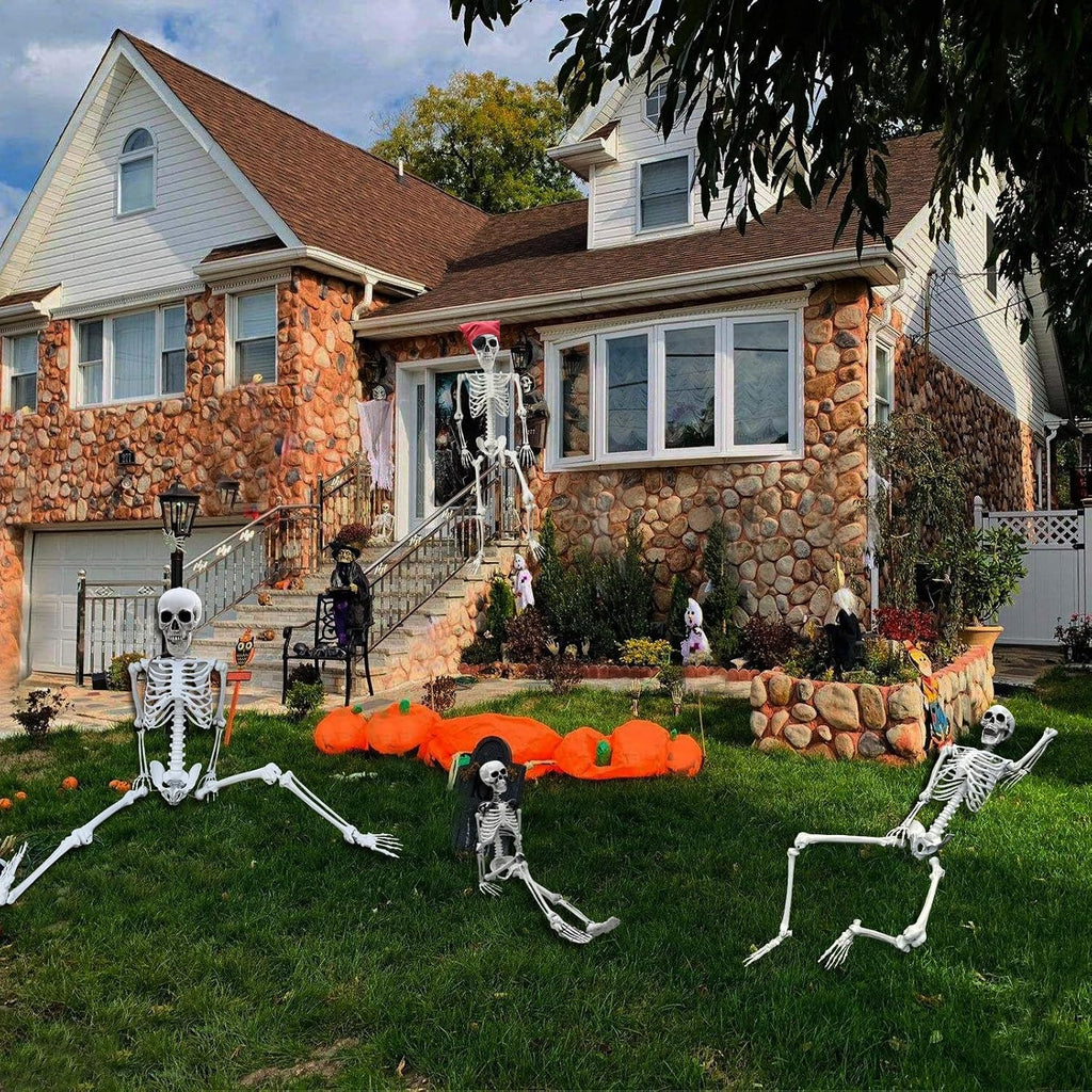 5.4Ft Halloween Skeleton Life Size Skeleton with Posable Joints