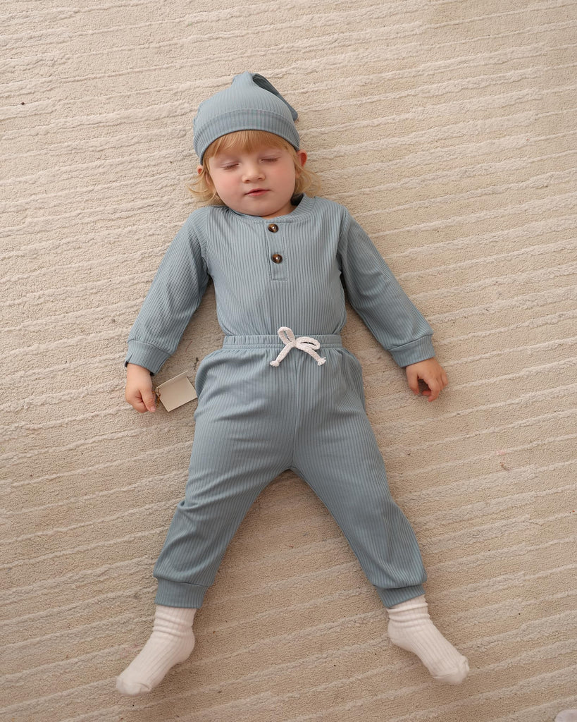 Baby Boy Clothes Newborn Baby Boy Clothes Infant White Blue Romper Pants Hat Pack Outfits Set Bodysuit