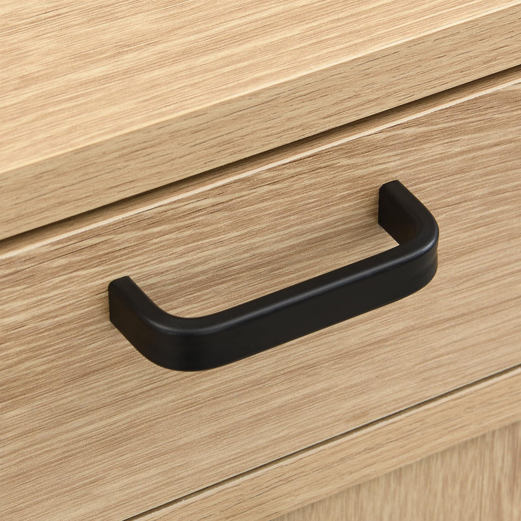 Natural Rattan Shoe Cabinet, 2 Flip Drawers with Top Drawer