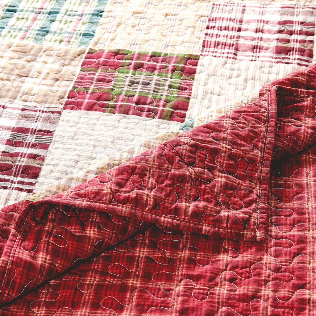 Oxford 100% Cotton Throw Blanket, Red