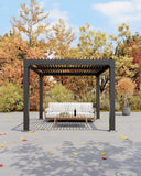 Louvered Pergola 10 ft x10', Outdoor Pergola with Adjustable - Image 4