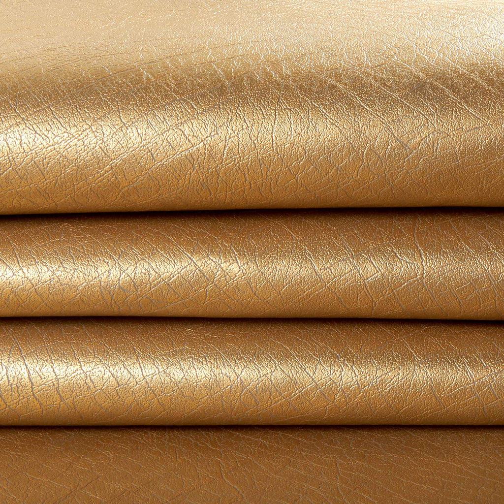 Classico Faux Leather Solid Gold, Fabric by the Yard