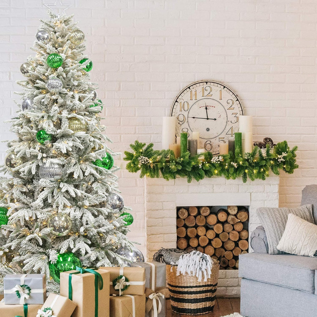 Christmas Ball Ornaments Champagne 6-Inch Set of 4 Extra Large Hanging Tree Ball Ornament Decorations Super Large