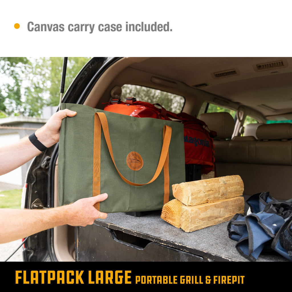 Flatpack Stainless Steel Portable Grill and Portable Fire Pit