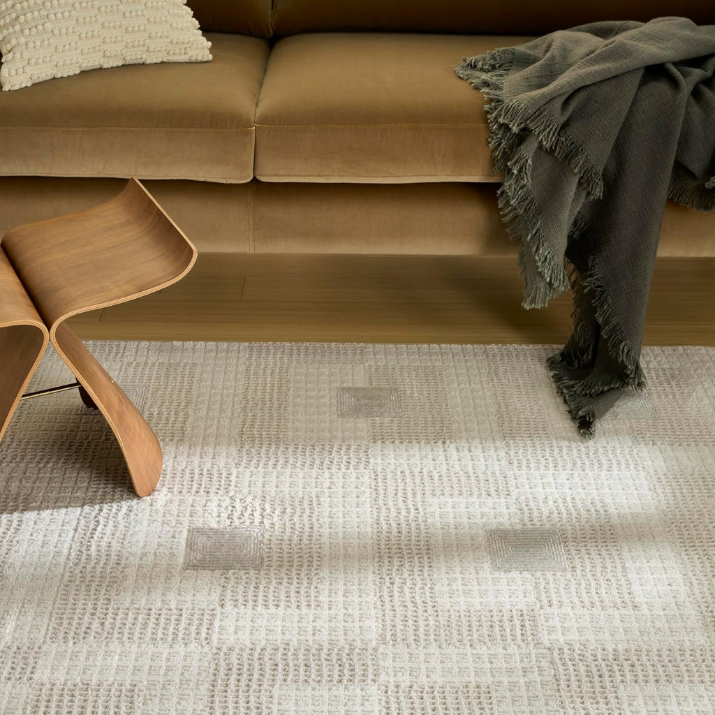 Home Nordic Ivory Beige Area Rug - Easy Clean, Non Shedding, Bed Room, Living Room, Dining Room, Kitchen (4'
