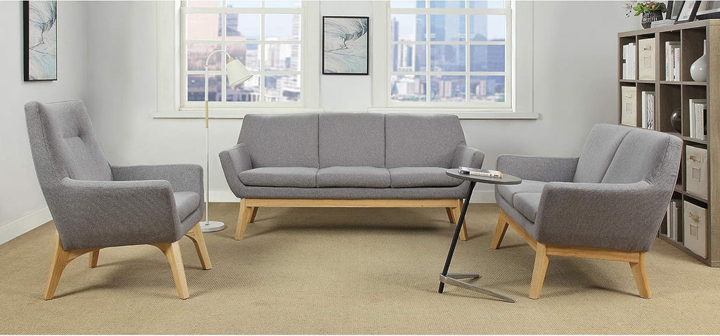 LLR68962 Quintessence Collection Upholstered Loveseat Sofa Gray
