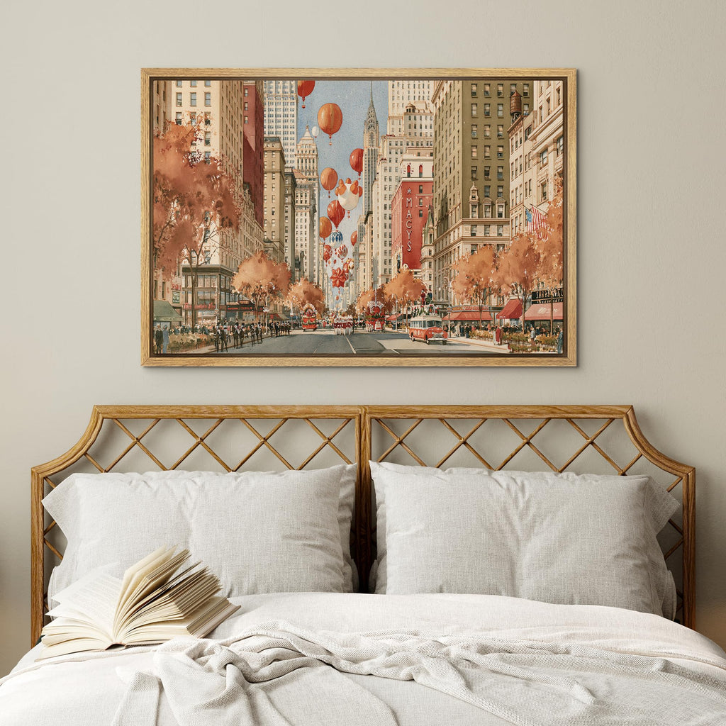 Framed Canvas Wall New York Thanksgiving Parade