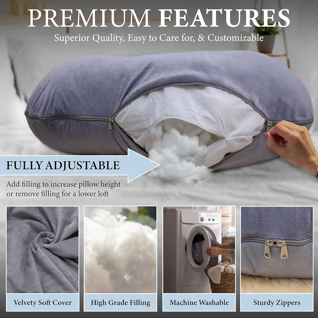 Pregnancy Pillow, Body Pillow, Side Sleeper Pillow, Plush | Removable Cover, Pregnancy Must Haves, Maternity Pillow