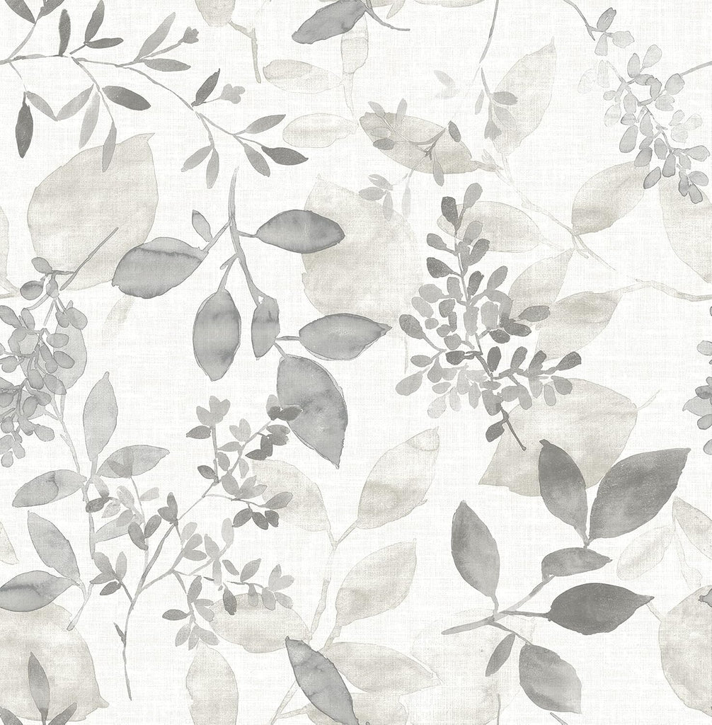 By WallPops NUS3144 Breezy Peel & Stick Wallpaper, Grey